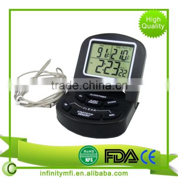 Grill Wireless Digital Long Range Meat Thermometer and Timer with Probe