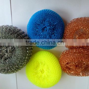 kitchen mesh plastic scourer from China factory