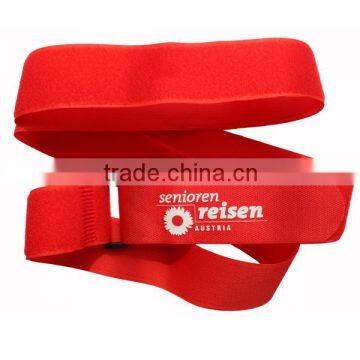 Silk printing logo hook and loop luggage belt luggage strap