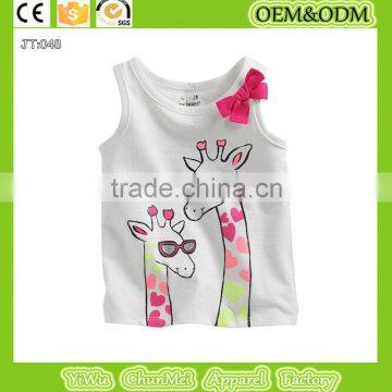 Animal t shirt White t-shirt Sleeveless Kids short sleeve custom T shirt Children's t shirt 100%Cotton t-shirt printing t-shirt