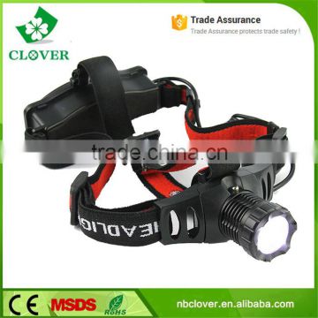 Aluminum alloy high power zoom cree xml t6 led headlamp rechargeable