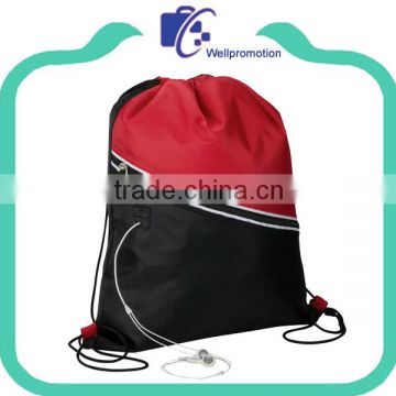 Wholesale polyester drawstring sport bags drawstring backpack