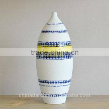 Decorative fancy home accessories clay tall ceramic vase