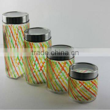 storage jar with hand drawing set