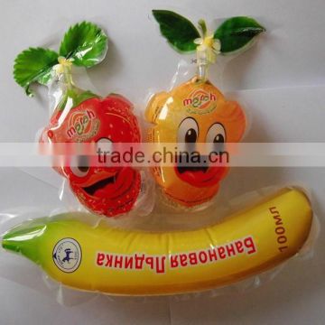 2015 fruit shape printed beverage pouch