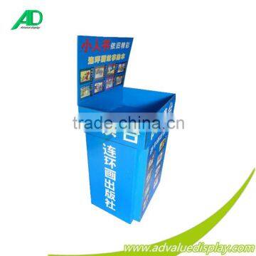 Book store reading dump bins retail corrugated paper