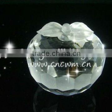 Beautiful Apple Clear Crystal Fruit For 2013 Christmas Gifts