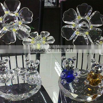 Top Quality Clear Crystal Flower For Wedding Decoration