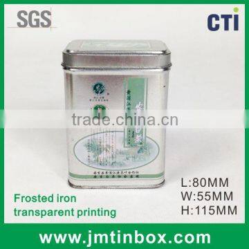 Rectangular chinese tea tin can