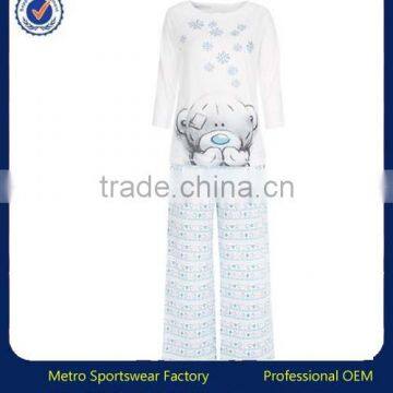 100% Cotton Teddy Bear Printed Halloween Adult Fairisle Pyjamas