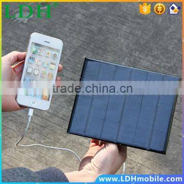 Portable 6v 3w 580-600MA Smart solar panel USB Solar Battery Charger For iPhone PDA Smart Phone MP3 MP4 Outdoor Travel