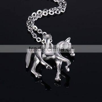 Fashion Sturdy Chain Necklace Horse Pendants Necklace Accessories Animal Type Dress Jewelry For Men photo-5