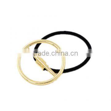 A-1135 Gold Plated Hair Black Bands Jewelry Hollow Circle Half Stick Pendant Head Bands For Women photo-4