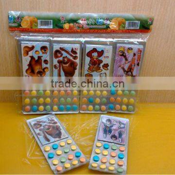 High Quality mixed fruity press candy tablet with cartoon photo