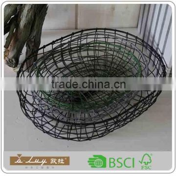 100% handmade cheap wire baskets with different color