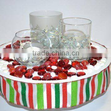 Clear Flat Marbles Decorative Glass Beads Vase Gems