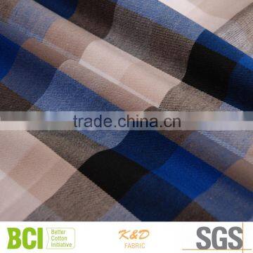 yarn dyed cotton twill check fabric of 50*50 140*80