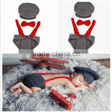 hot new products for 2016 OEM service handmade crochet baby photo props set