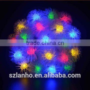 2016 Wholesale 20LED 4.8M Solar Powered Chuzzle shaped Fairy String Light For Christmas Wedding Party Decoration