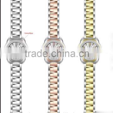 Enviorment friendly material stainless steel fashion watch with SGS Certification