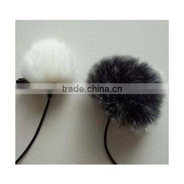 Fuzzy windshield , lavalier microphone furry pop filter