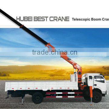 5 Ton at 2.5m, Truck Mounted Crane, SQ5S3, Best Telescoping Boom Truck Mounted Crane 5 Ton.
