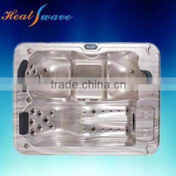 Outdoor rectangle spa tub for 3 person with 8 pcs air massage jets