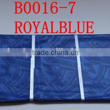 good price High quality african brocade fabric soft material B0016 ROYAL BLUE