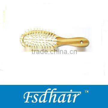 Bamboo white cushion hair brush