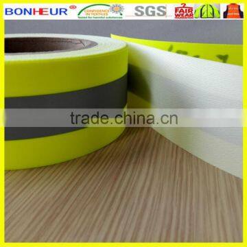 Fluorescent Flame retardant reflective trim tape