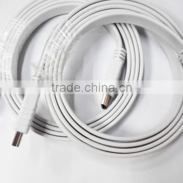 White flat HDMI cable with nickel plated 5M