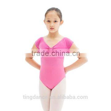 2015 new cap sleeve high back velvet children leotard