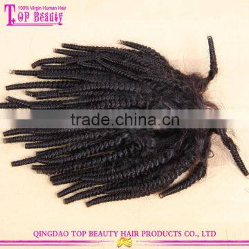 Top beauty Hair brand free parting brazilian kinky curly lace closure