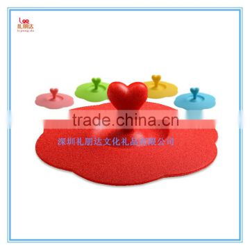 Fashion Anti-dust Silicone Glass Cup Cover lids, silicone Coffee Mug Suction Seal Lid Cap,silicone bowl covers