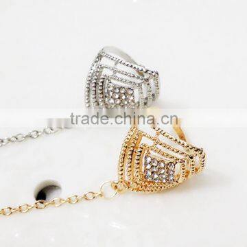 Jewellery Gold Diamond Square Engagement Wedding Ring photo-6