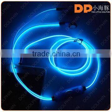 Christmas gift earphone glowing headphones with the music EL earphones