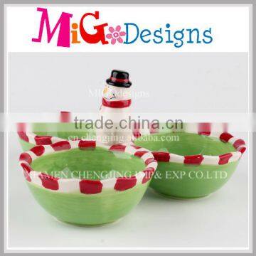 Lovely Man Fruit Bowl Ceramic Xmas Dessert Combined Dish