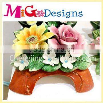 painting decor Ceramic flowers
