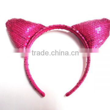 Metallic Glitter Sequin hairband and Headbands with animal and bunny ear headband for christmas and party gift