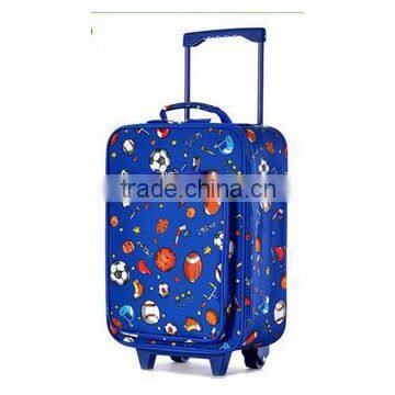 New design Fashion luggue bag for kids.childrens polyester trolley bag with two wheels