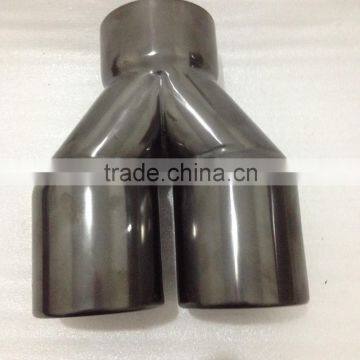 Titanium Black Paint Double Outlets Exhaust Tips Chinese Wholesale