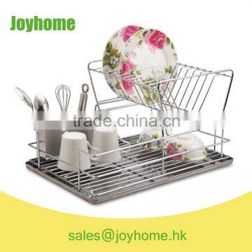 Europe hot sale two tier stainless steel dish drying rack