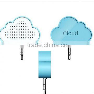 Dual purpose Cloud music speaker 3.5mm mobile phone hands-free speaker Mobile phone audio amplifier