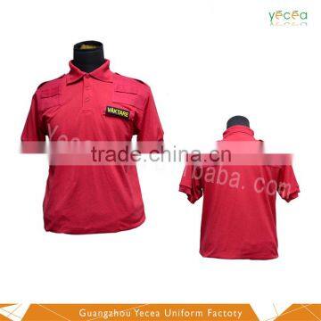 High quality design 100%cotton fashionable outdoor POLO shirt for work/waiter/salesman/promotional uniforms custom logo