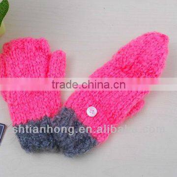 winter kid's knitted baby's mittens