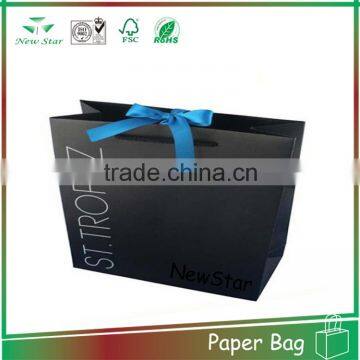 flat ribbon handle Paper shopping bag design