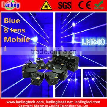 LN340 2400mW Blue 8-Head Mobile Fat-Beam Laser Net