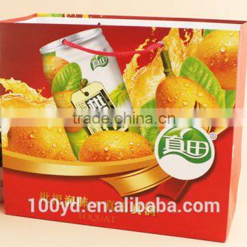 Offset printing service twisted handle paper bag with logo print