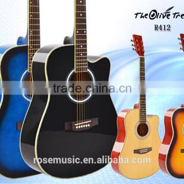 41 inch accept OEM acoustic guitar for beginners China guitar factory (R412)