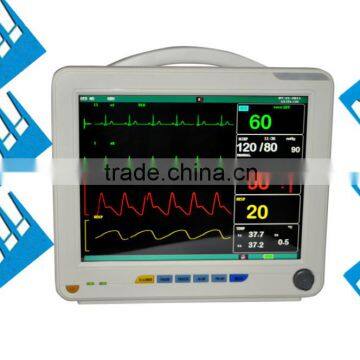 New Patient Monitor 6 Parameter ECG NIBP SPO2 TEMP RESP PR RPM 9000A in ICU CCU room